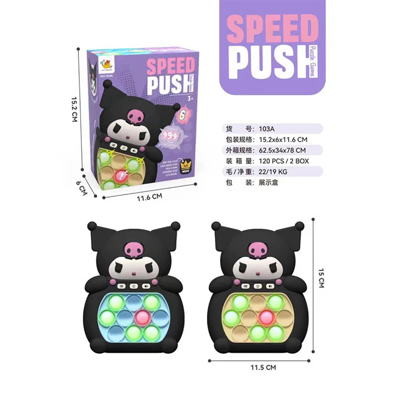 New Quick Push Game Pop Up Fidget Bubble Electronic Pop It Pro Game Relieve Stress Fingertip Competition Squeeze Children'S Toys