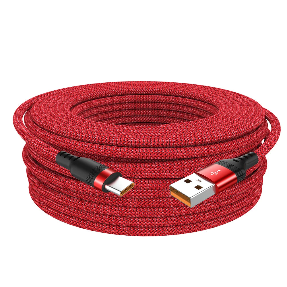 NNBILI 6a Verlengde Usb TYPE-C Kabel Gevlochten Datakabel For Samsung Huawei Xiaomi Switch Sony Ps5 TYPE-C 8M 5M 3M 2M 1M Kabel
