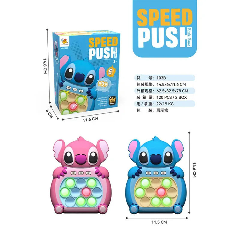 New Quick Push Game Pop Up Fidget Bubble Electronic Pop It Pro Game Relieve Stress Fingertip Competition Squeeze Children'S Toys