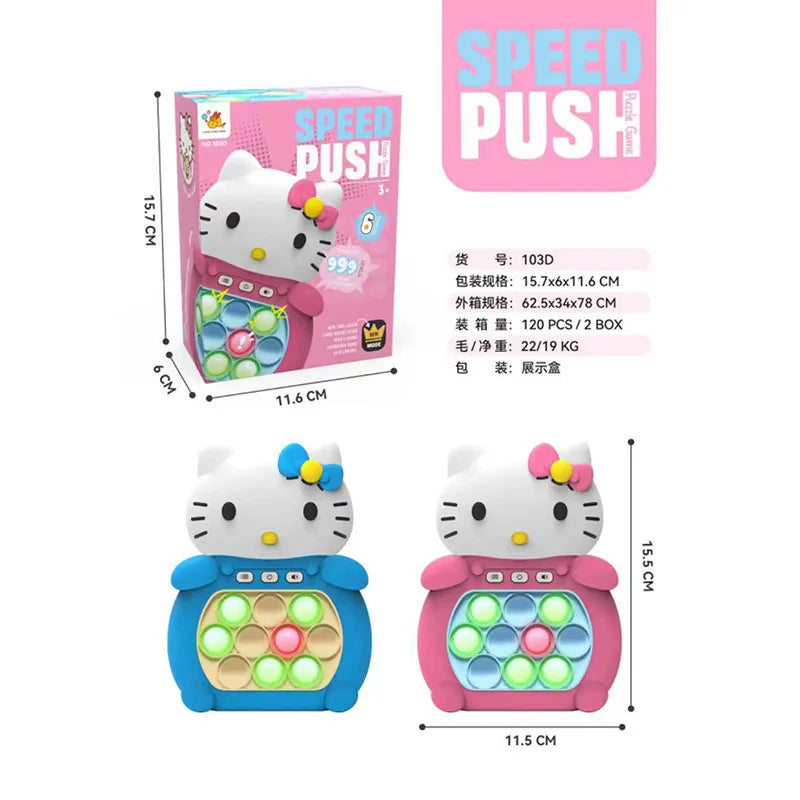New Quick Push Game Pop Up Fidget Bubble Electronic Pop It Pro Game Relieve Stress Fingertip Competition Squeeze Children'S Toys