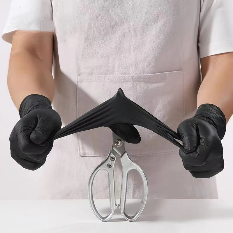 Black Nitrile Disposable Gloves 20/100PCS Latex & Powder Free Non-Sterile Cleaning Gloves for Cooking Household Mechanic Tattoo